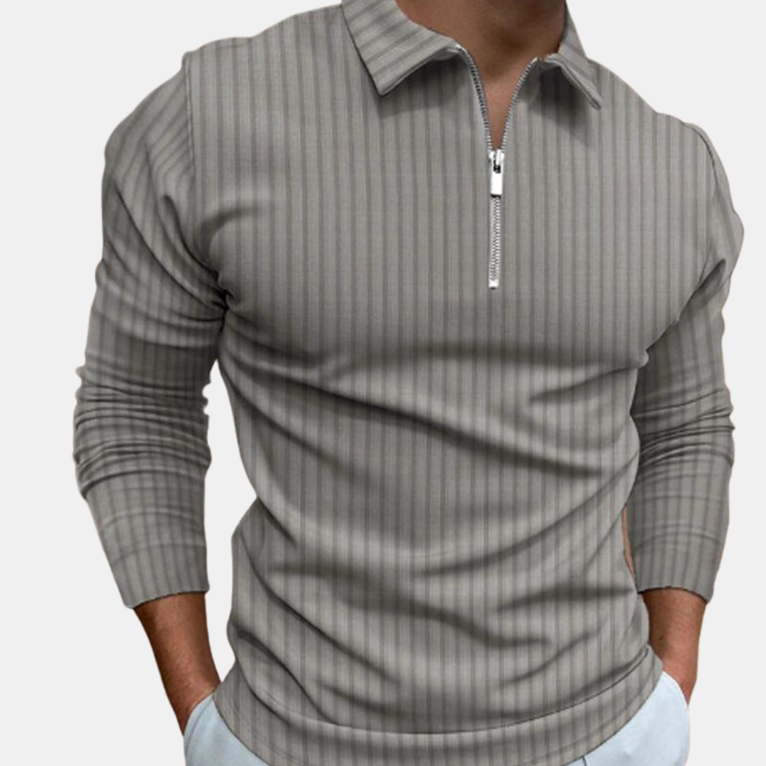 Polo lunga da uomo a righe