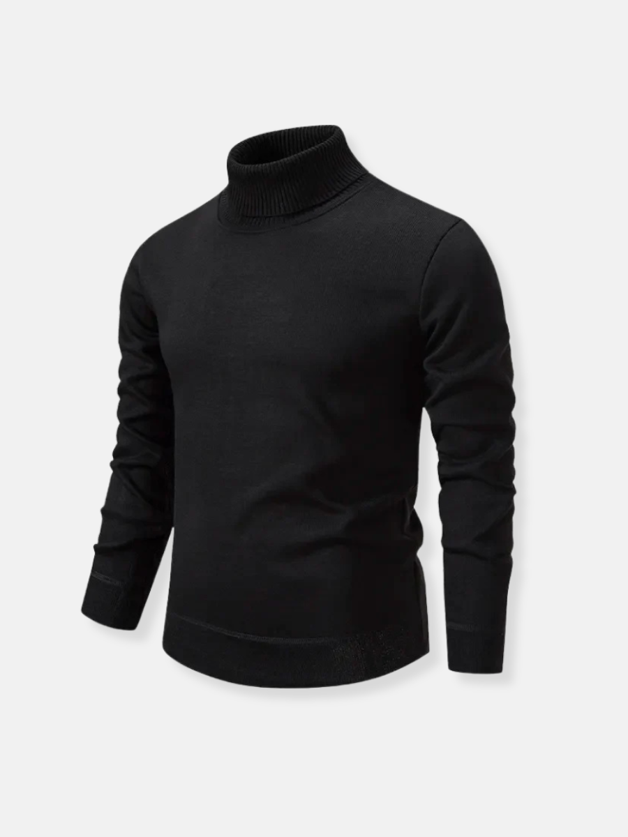 Maglione dolcevita setoso realizzato al 100% in lana