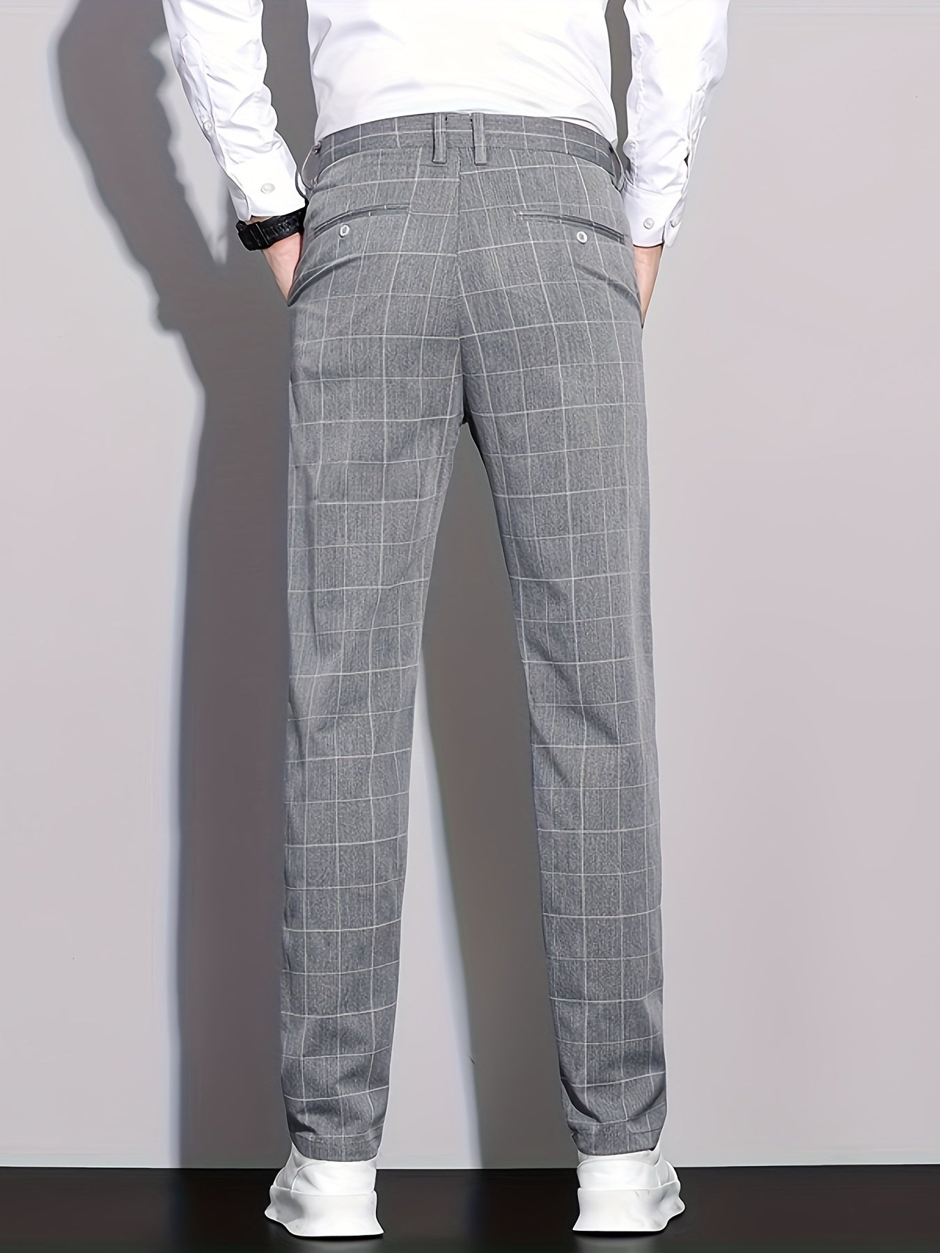 Pantaloni da uomo a quadri retr?