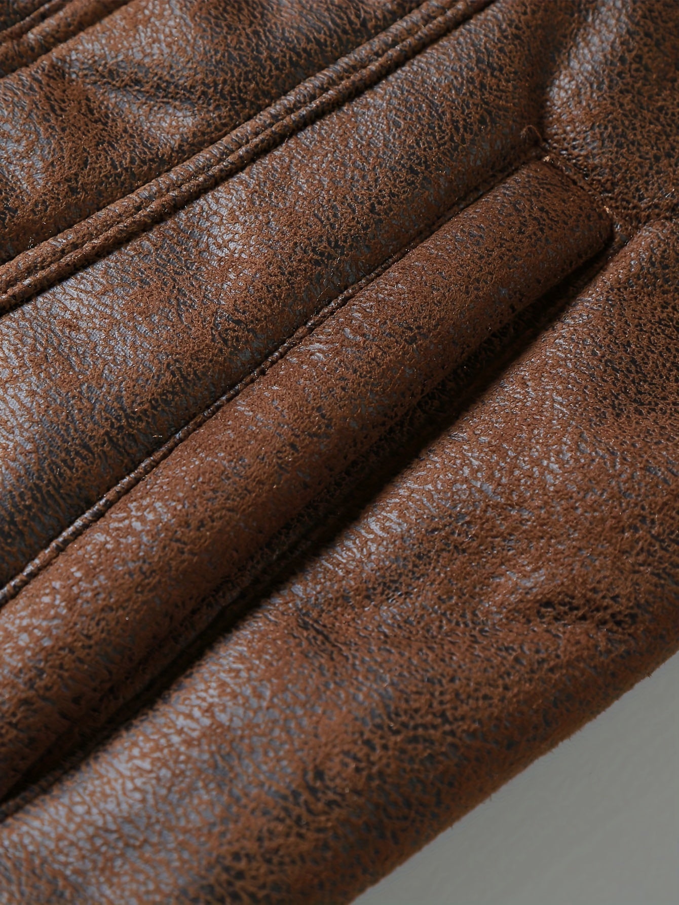 Giacca in pile da uomo in ecopelle