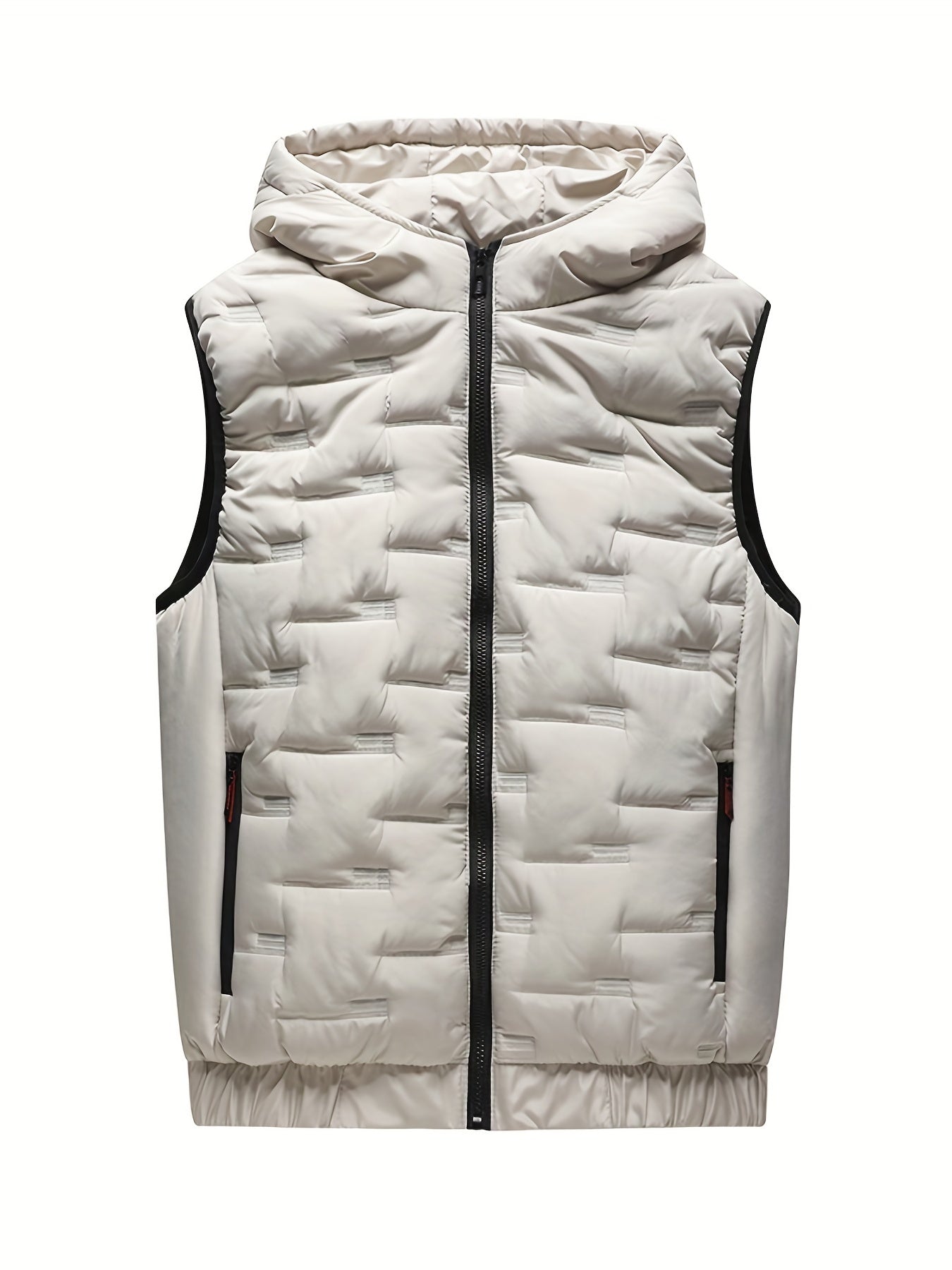 Gilet imbottito con cappuccio e cerniera