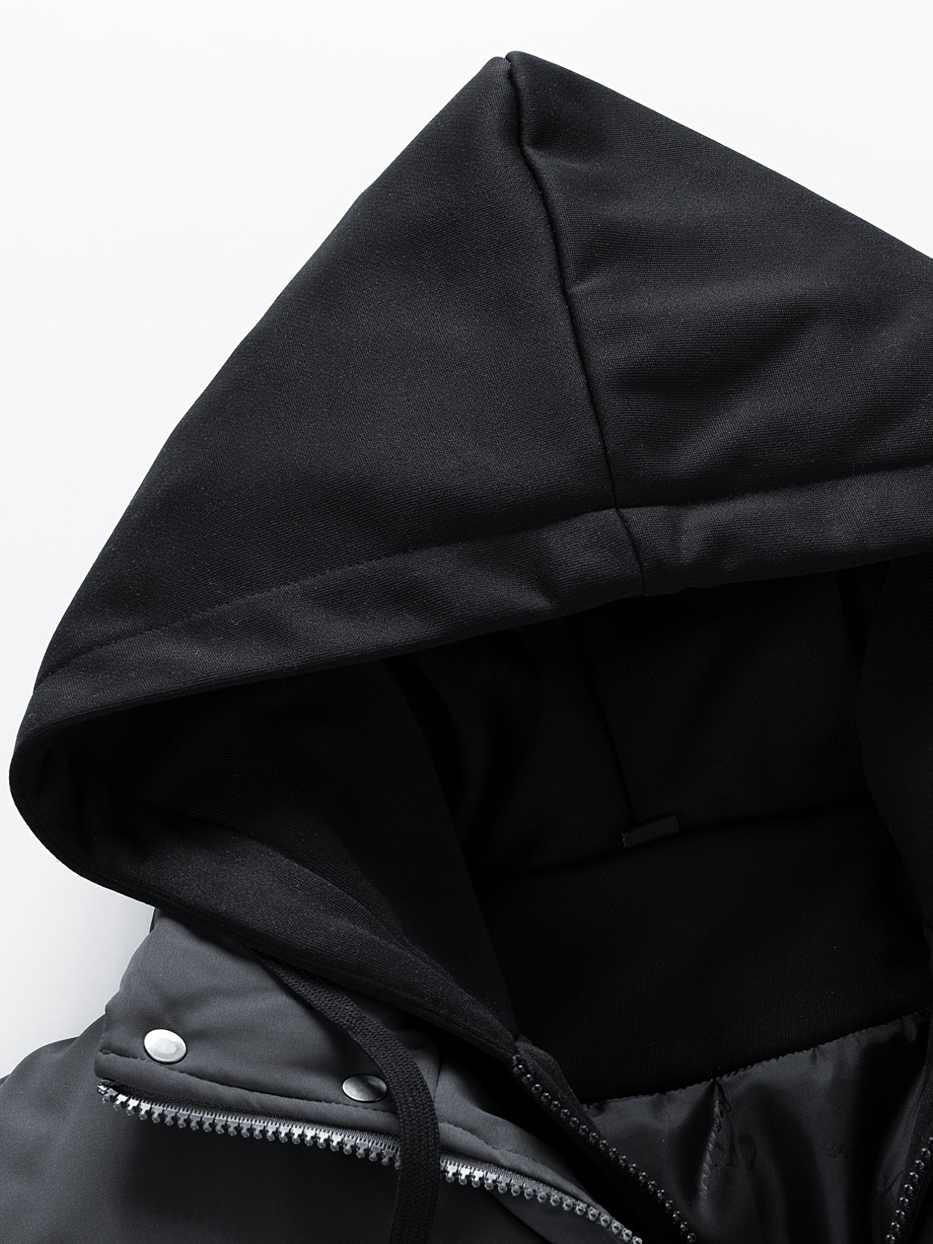 Giubbotto foderato in cotone grigio con cappuccio