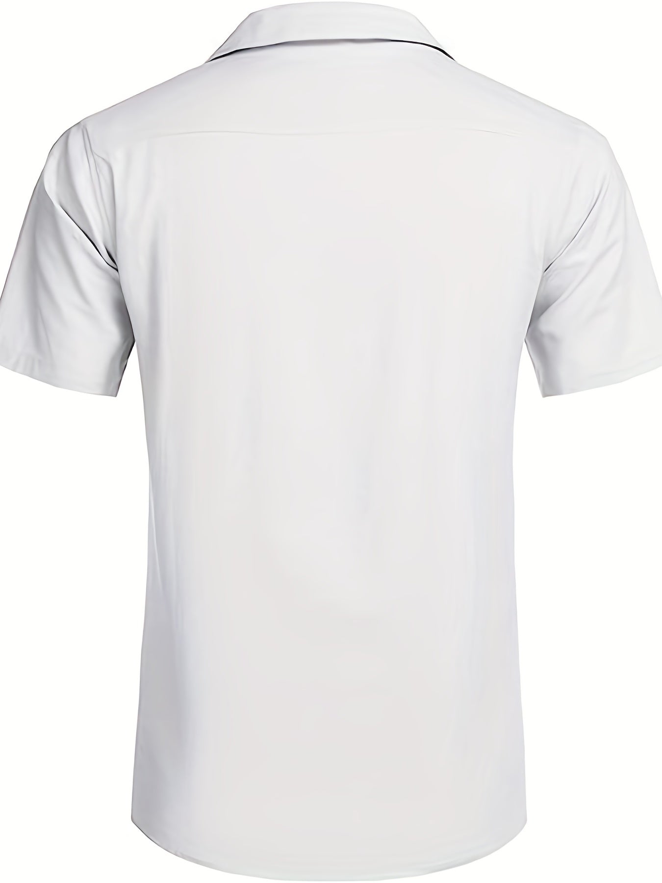 Camicia ampia casual, leggermente elasticizzata con maniche corte e risvolti