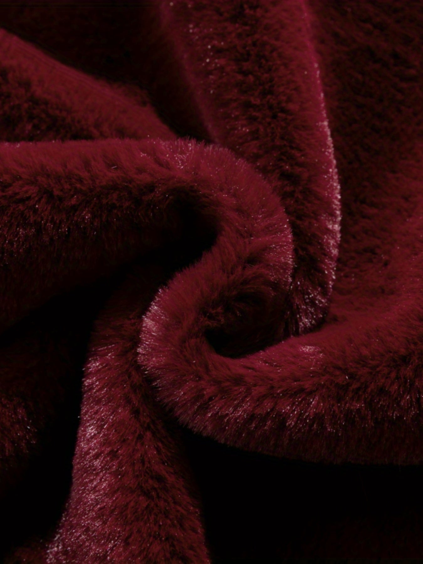 Felpa con cappuccio da donna in pelliccia sintetica