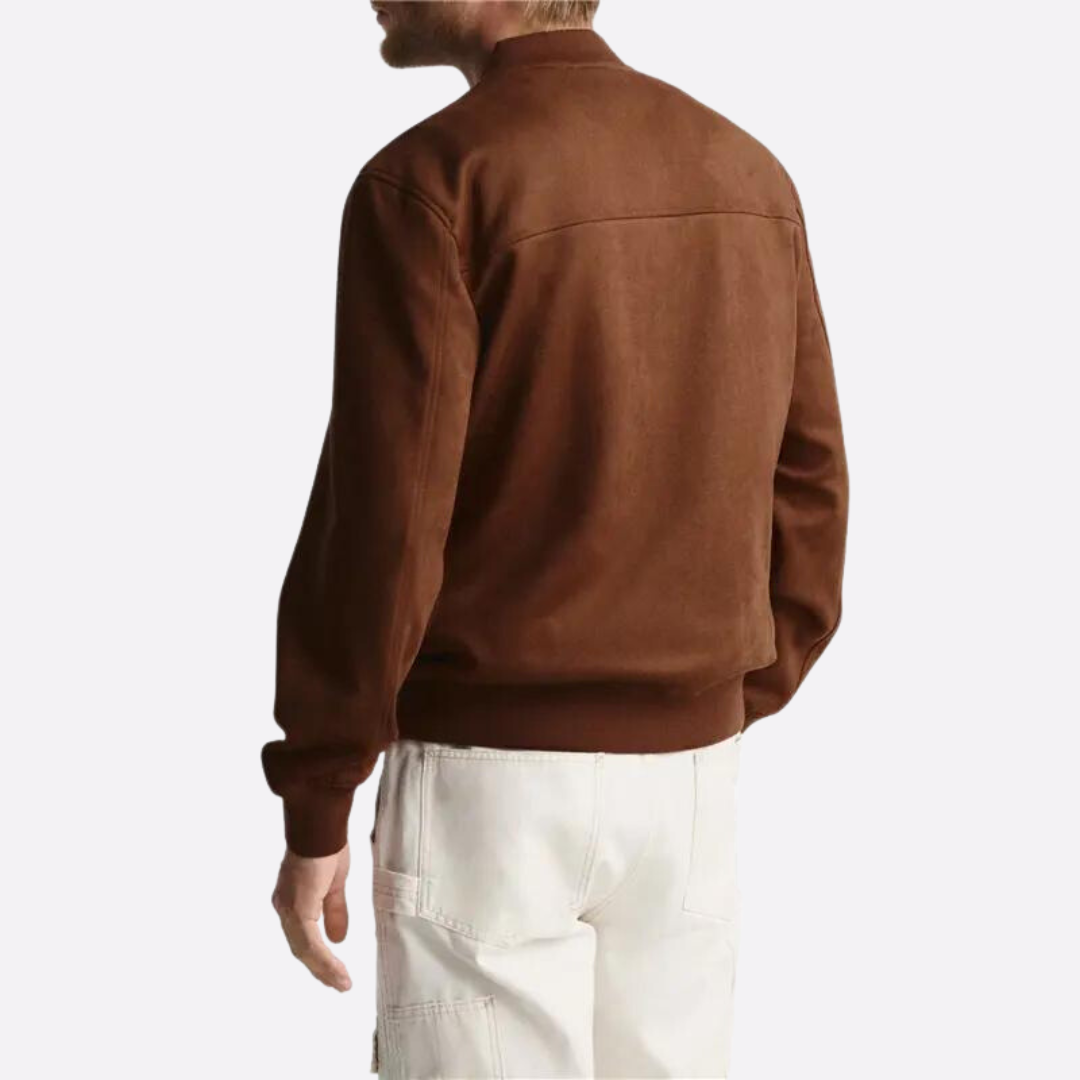 Giacca in pelle scamosciata dalla vestibilit? slim