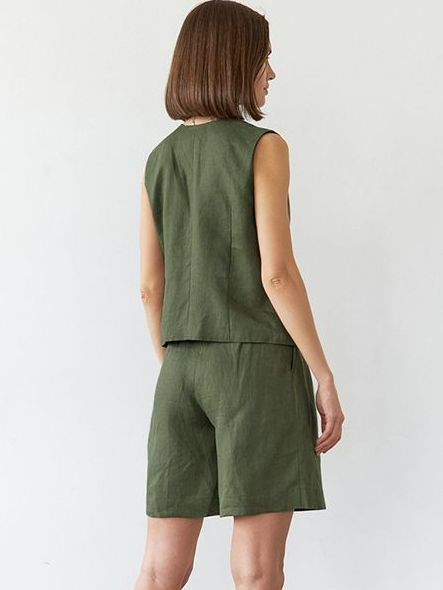 Camicia western verde e set corto