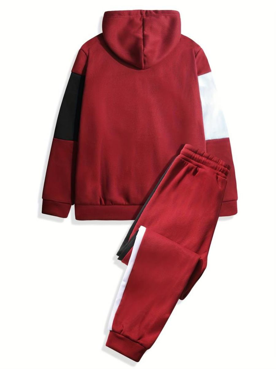 felpa con cappuccio e pantaloni da jogging con coulisse