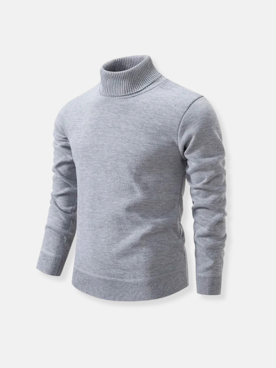 Maglione dolcevita setoso realizzato al 100% in lana