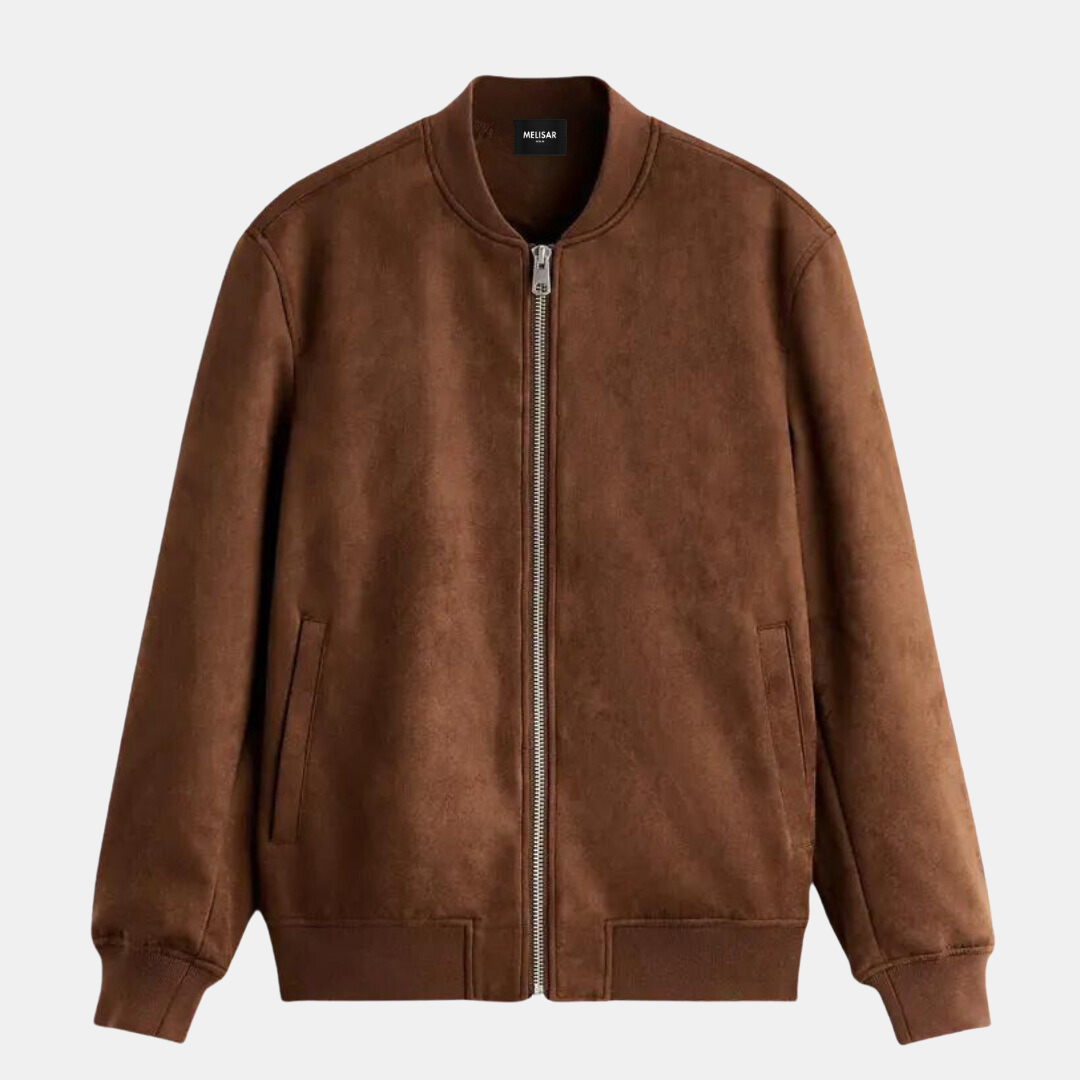 Giacca in pelle scamosciata dalla vestibilit? slim