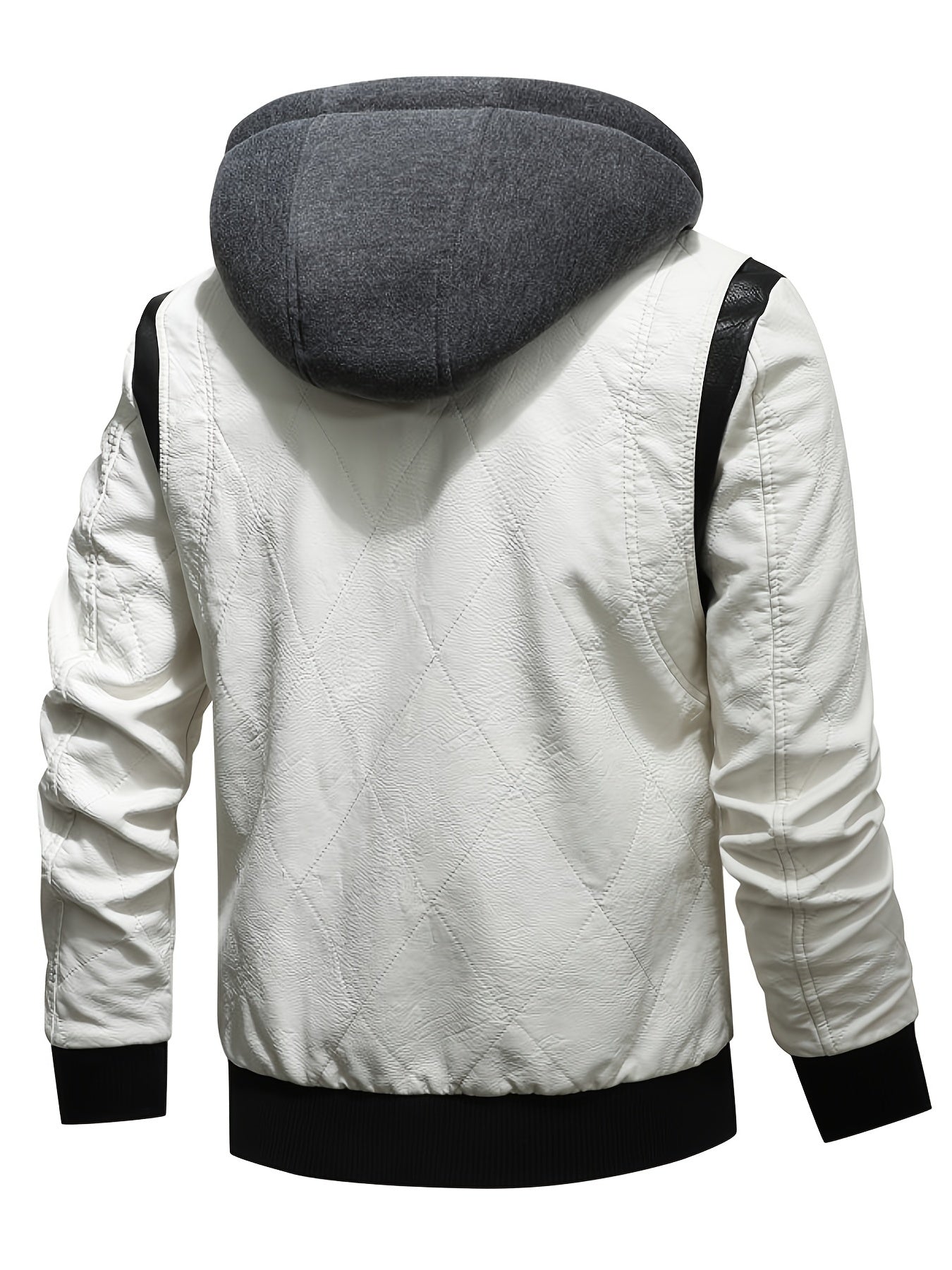 Giacca casual realizzata in pelle PU crosta