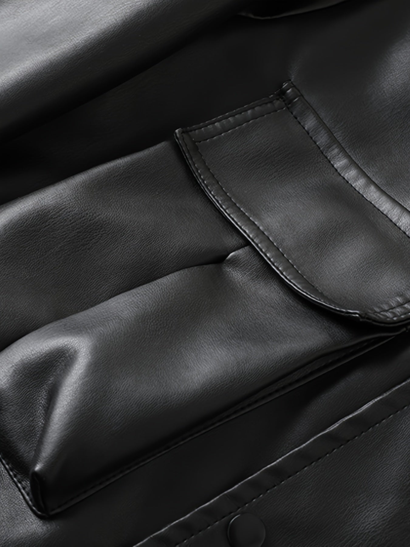 Giacca in pelle nera da uomo