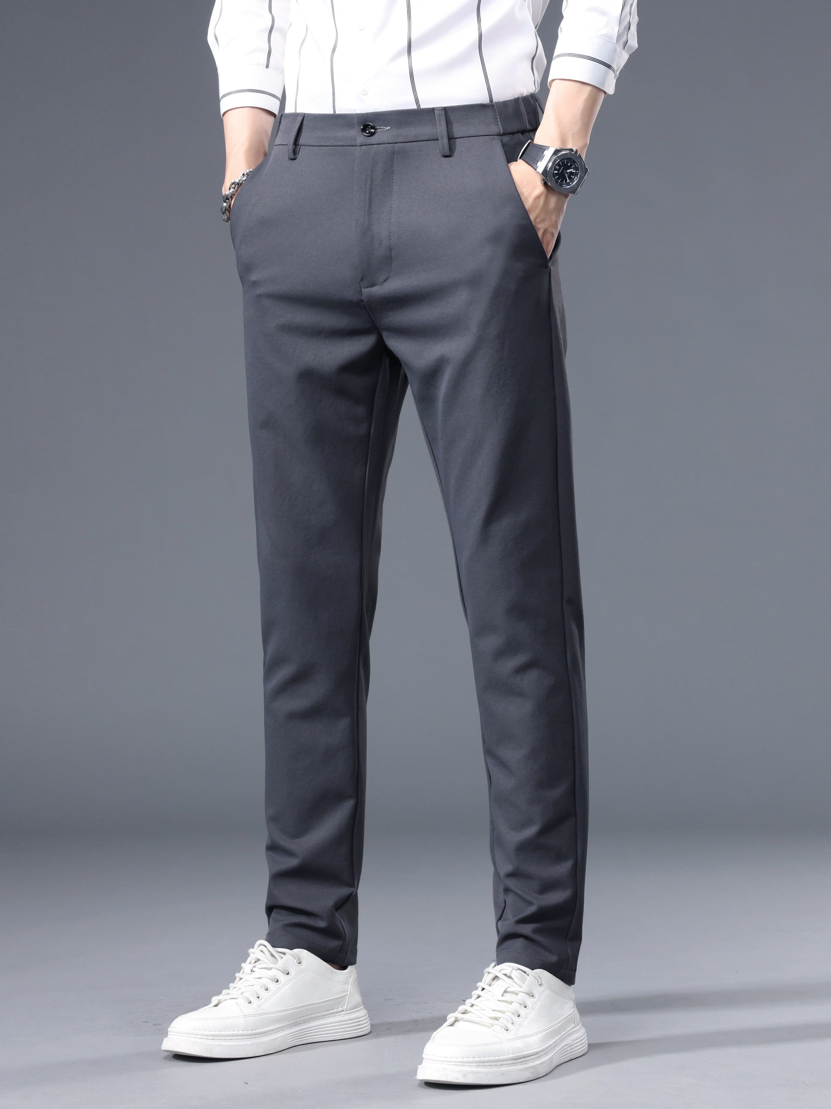 Pantaloni semiformali elasticizzati da uomo