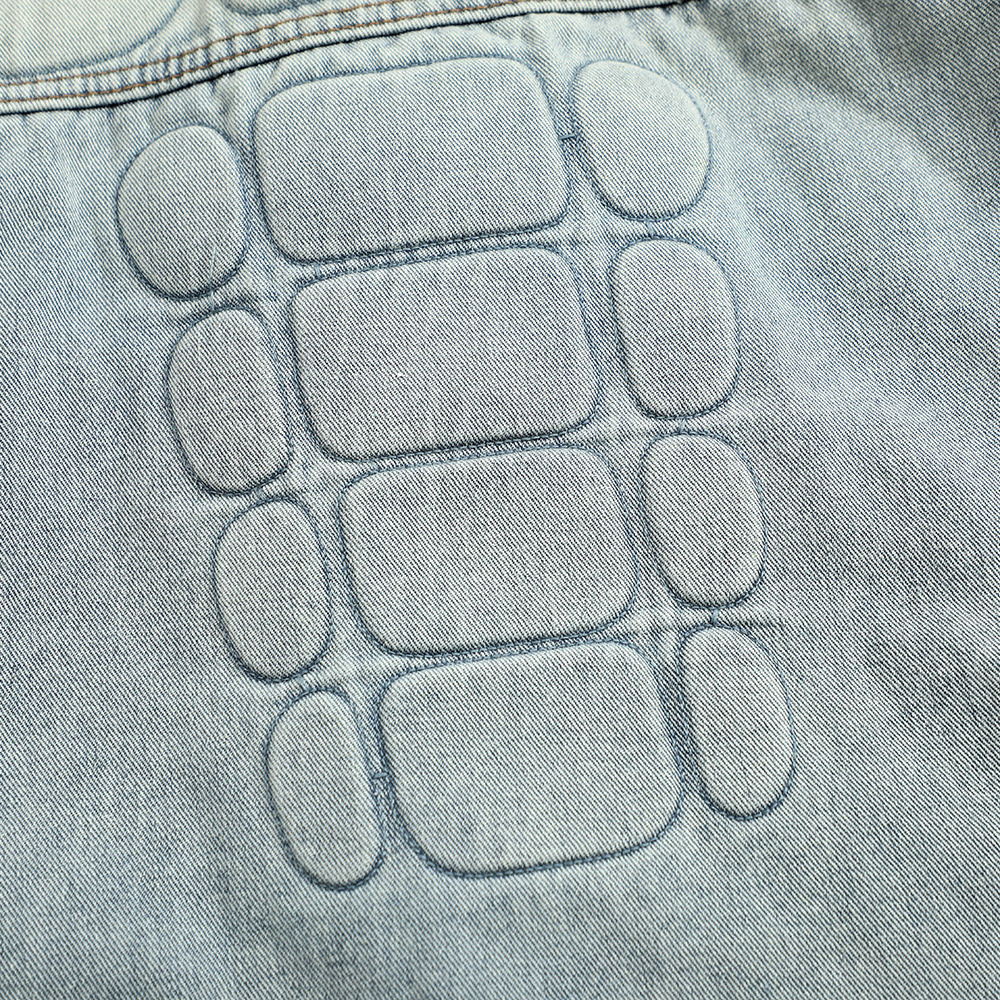 Giacca in denim scheletrato da uomo