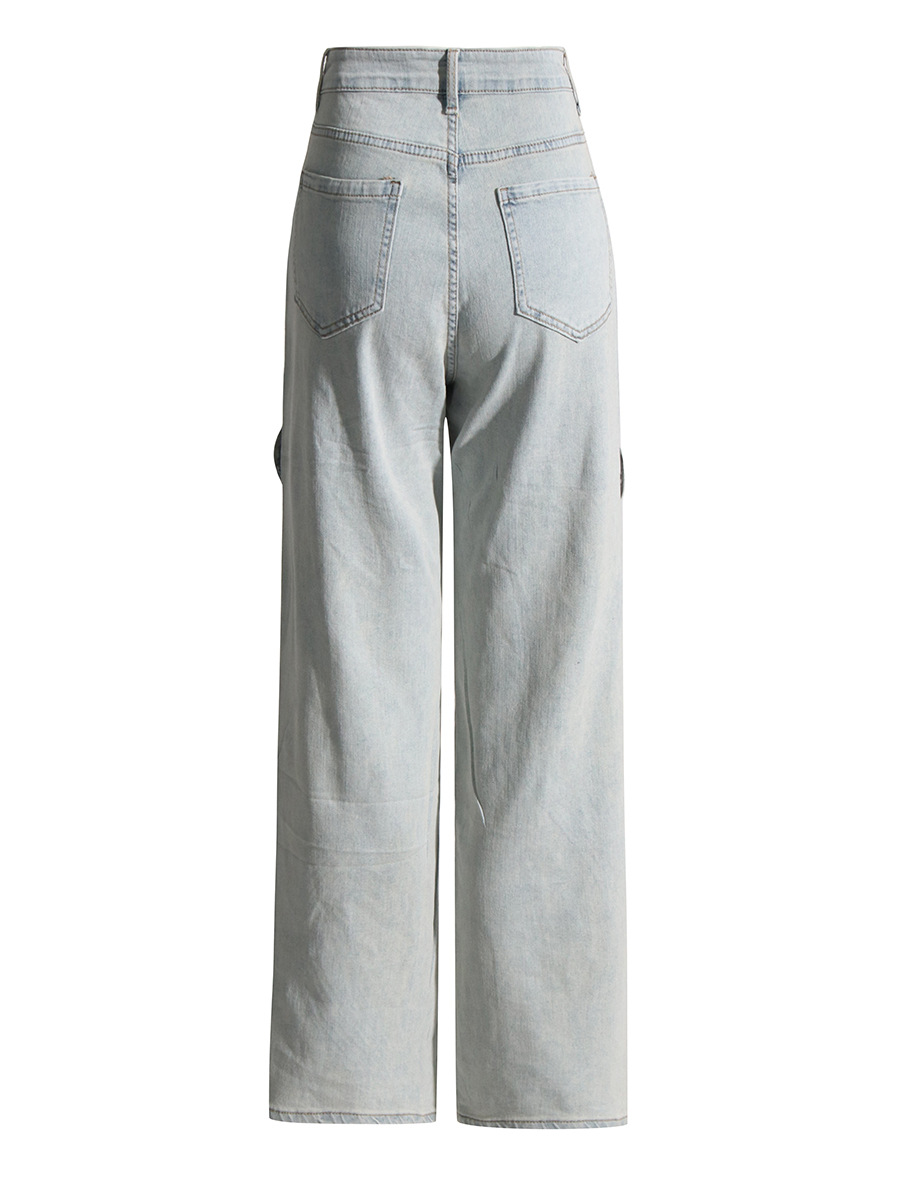 Jeans attorcigliati a vita alta da donna