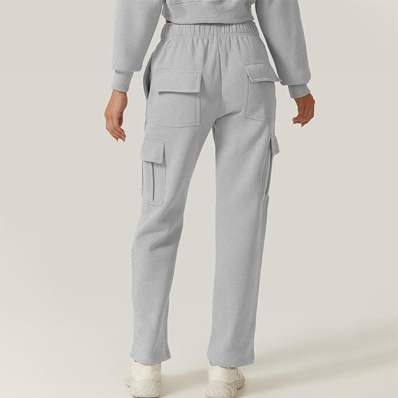 Pantaloni da jogging elasticizzati a vita alta da donna