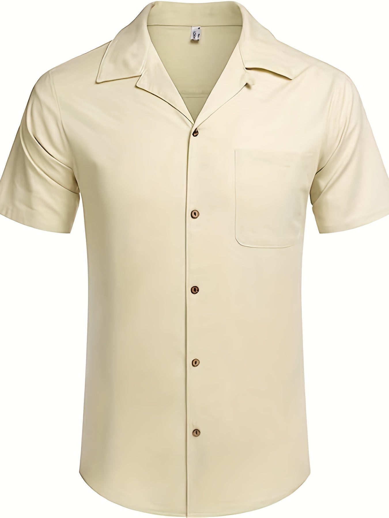 Camicia ampia casual, leggermente elasticizzata con maniche corte e risvolti