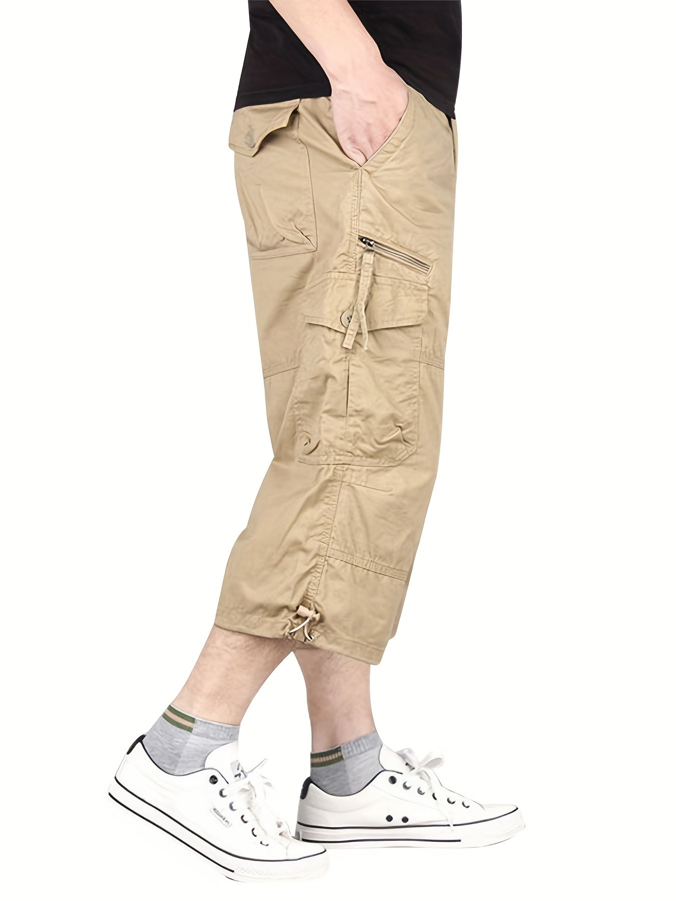 Pantaloncini capri cargo casual da uomo in stile street