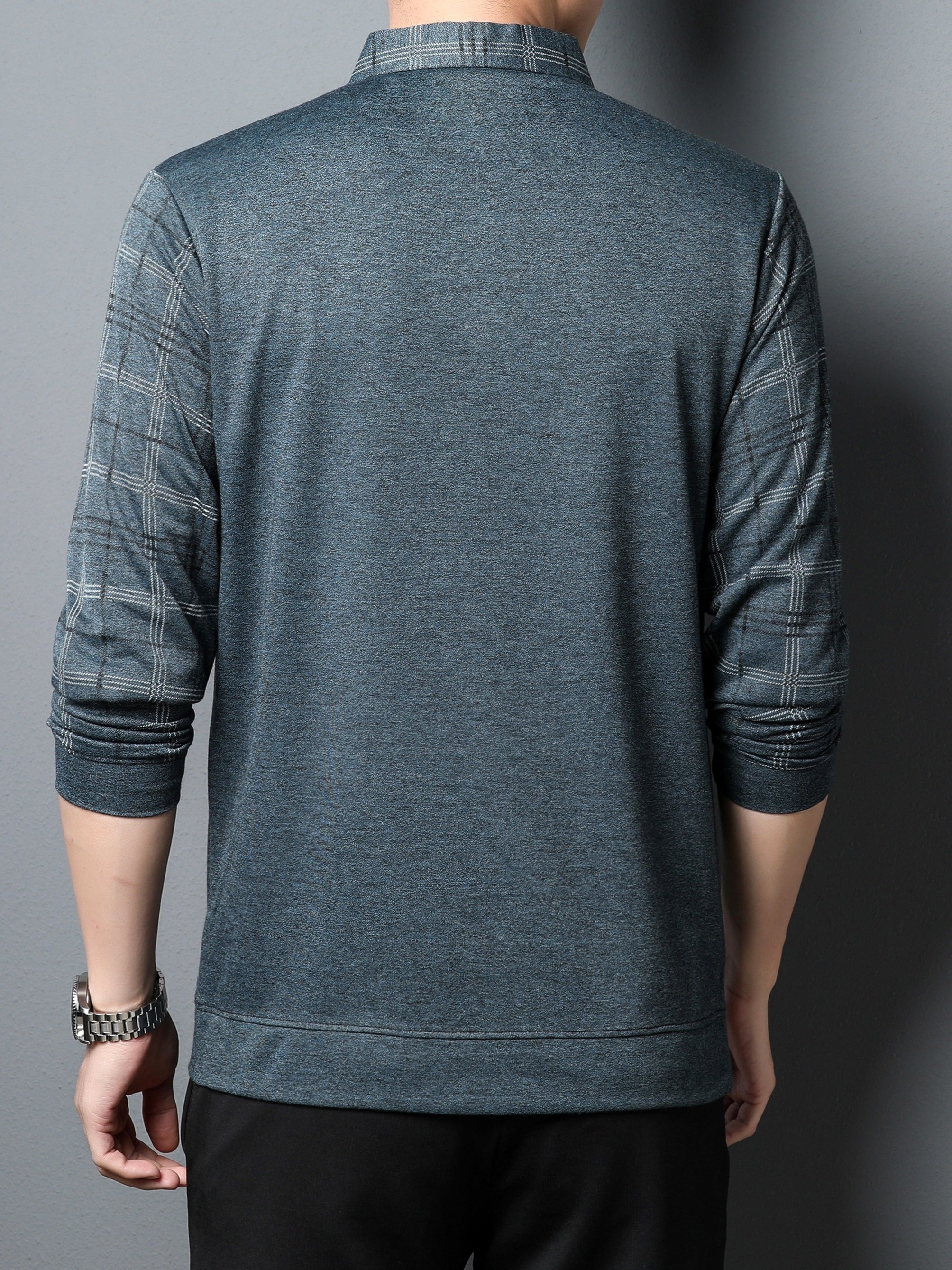 classico maglione blu senza maniche