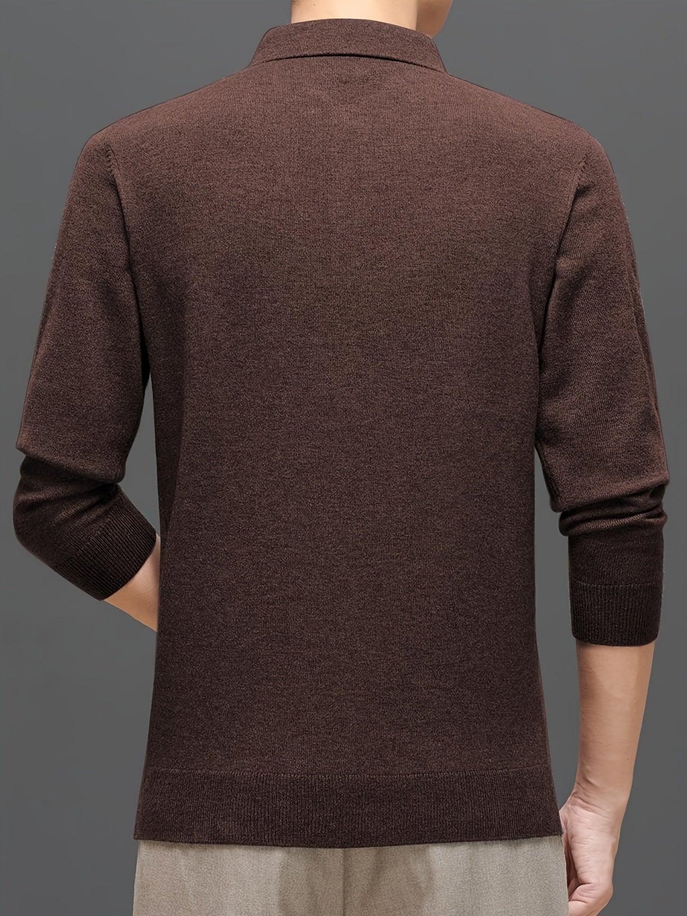 Maglione con risvolto ad alta elasticit? da uomo