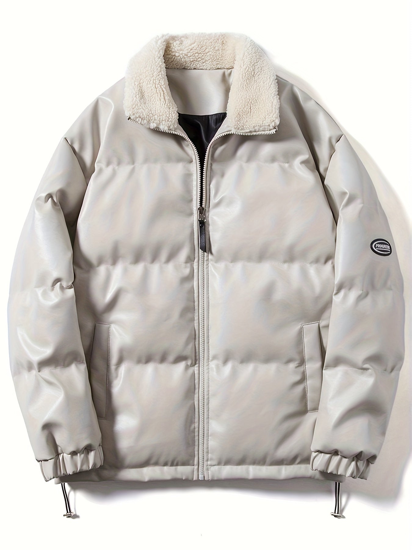 Giacca in pelle trapuntata da uomo