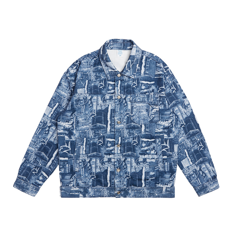 Camicia blu ampia