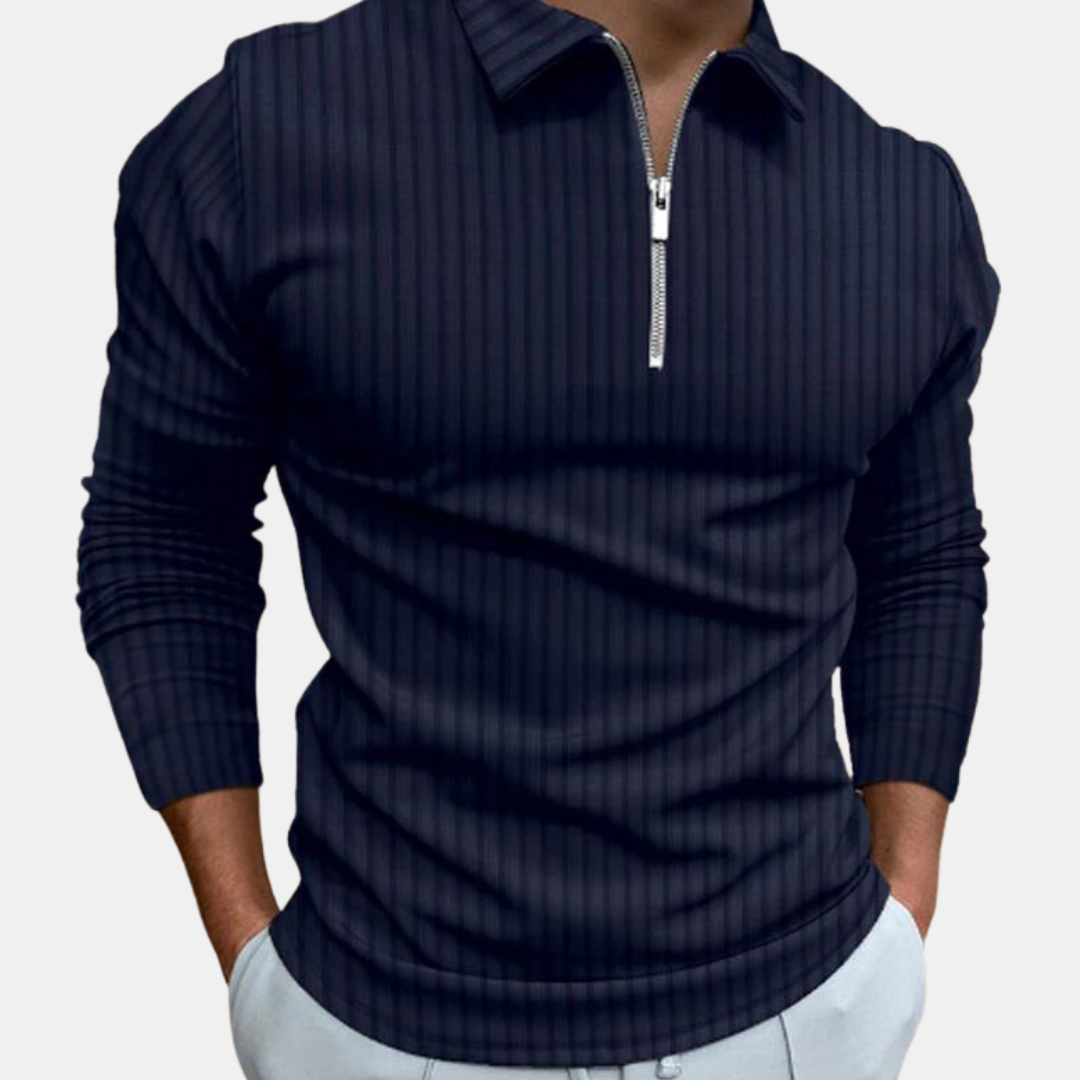 Polo lunga da uomo a righe