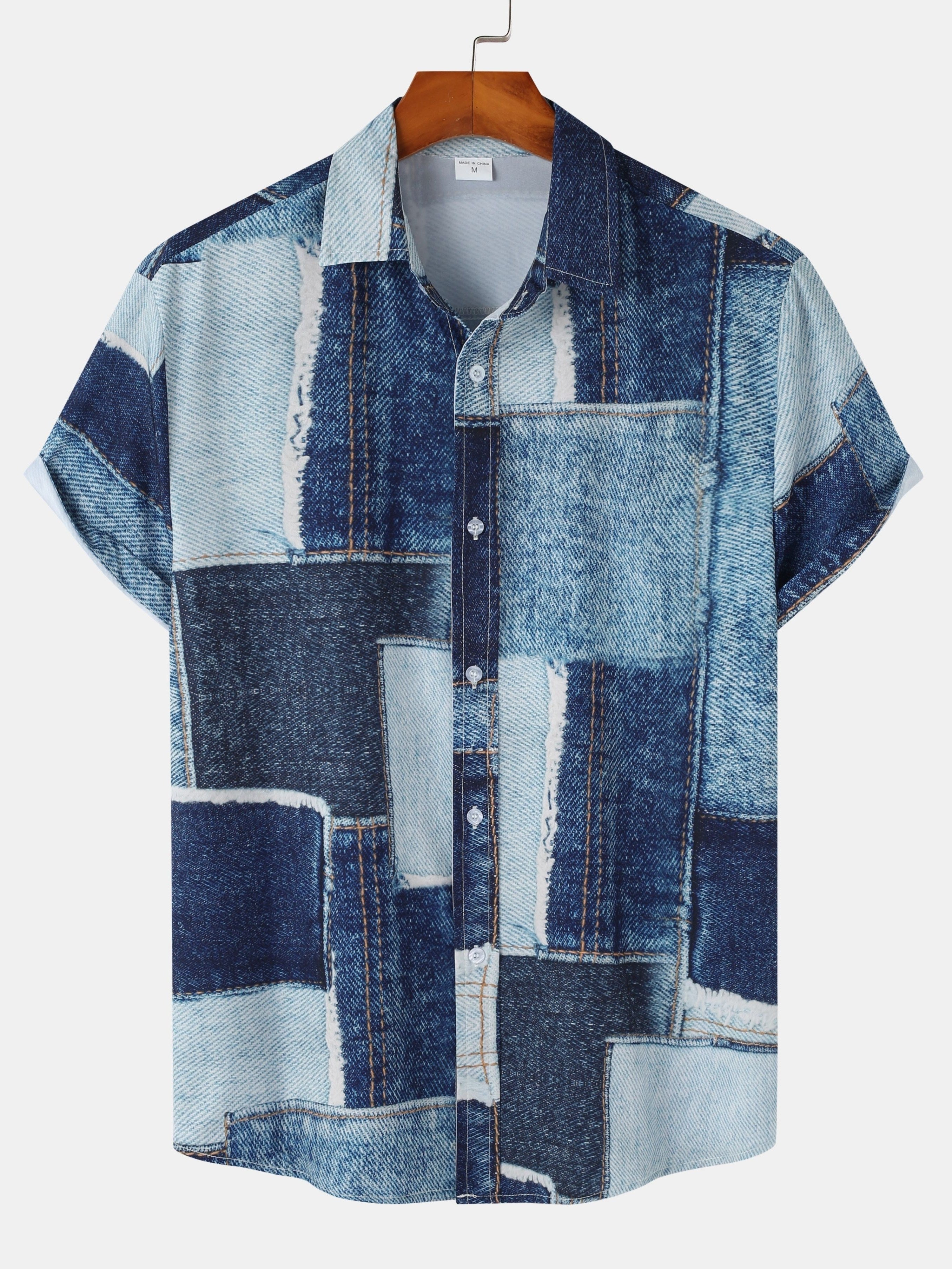 Camicia in denim a maniche corte in diversi colori