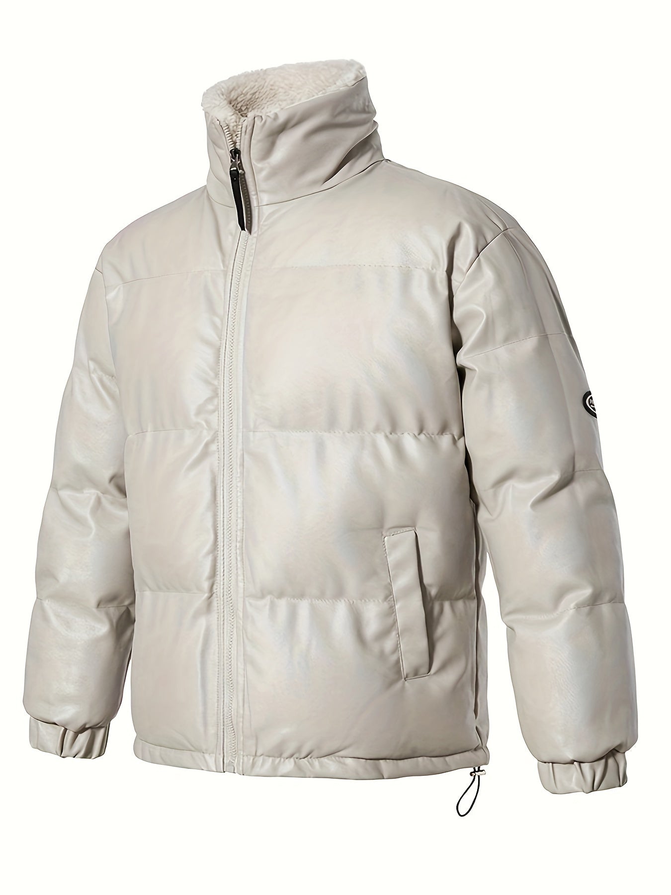 Giacca in pelle trapuntata da uomo