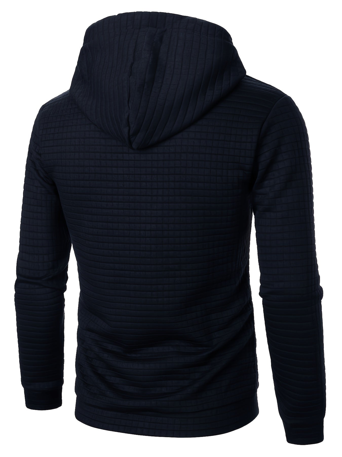 Comoda felpa con cappuccio a maniche lunghe con motivo waffle