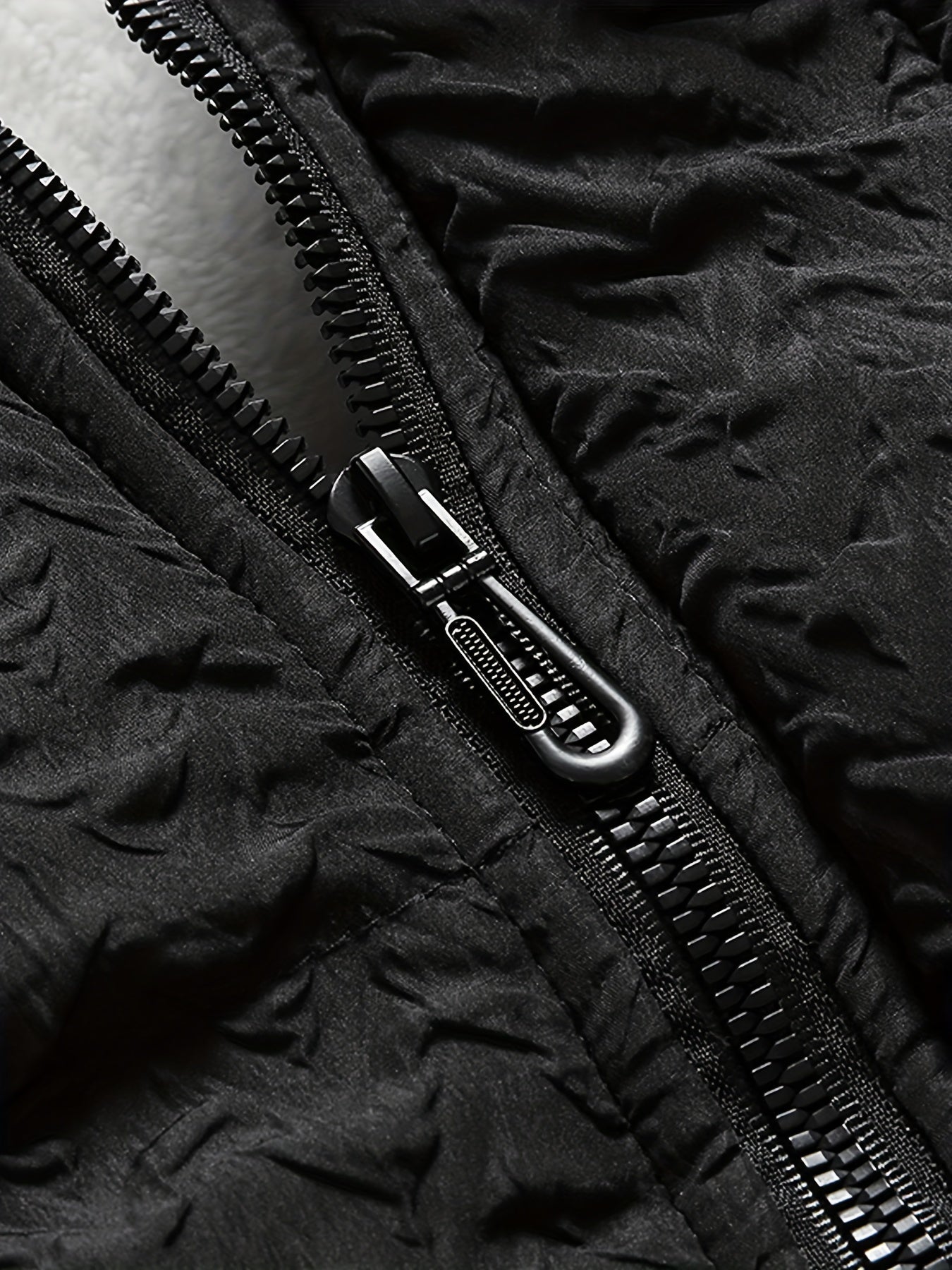 Giacca strutturata in pile nero