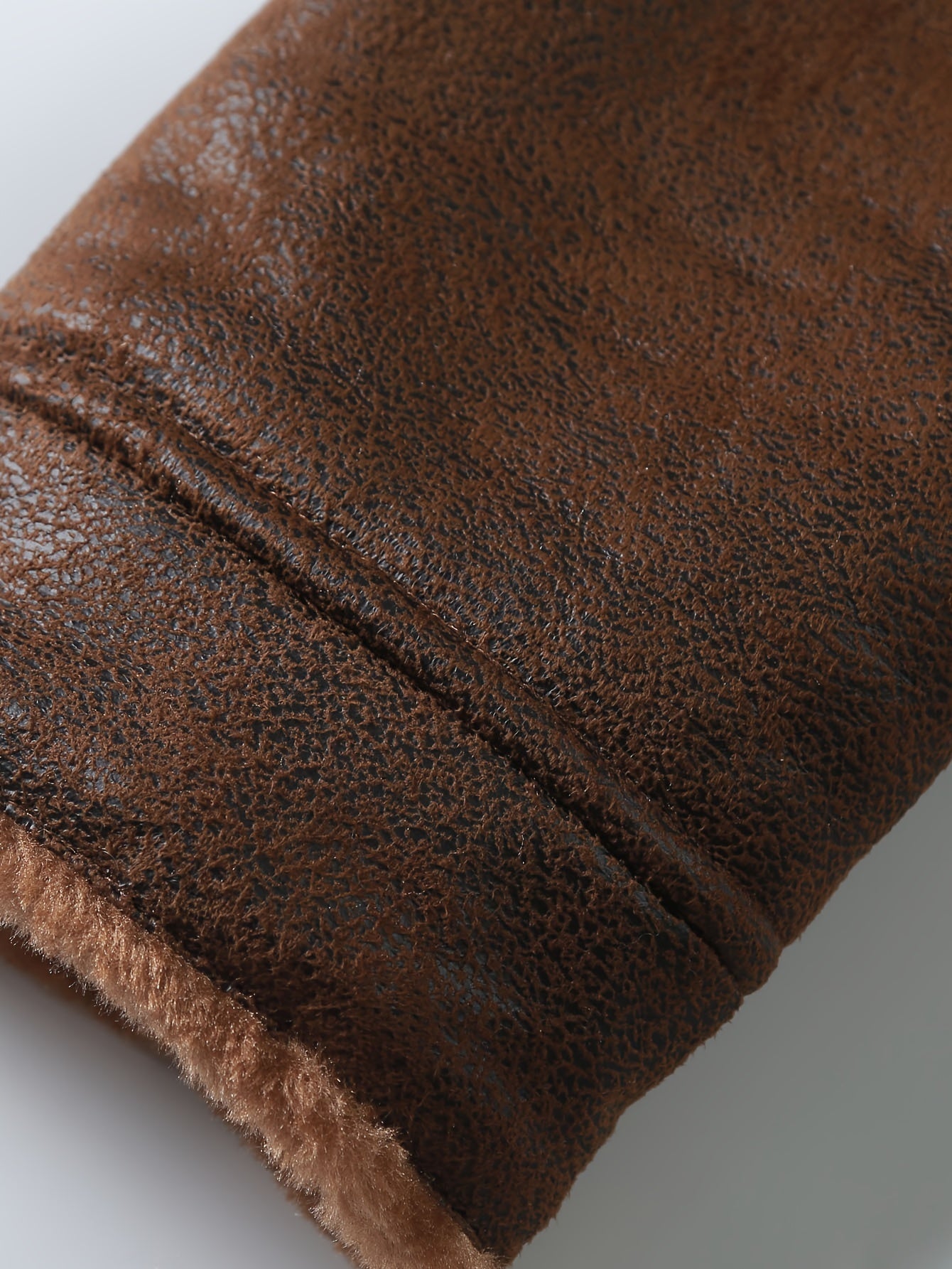 Giacca in pile da uomo in ecopelle