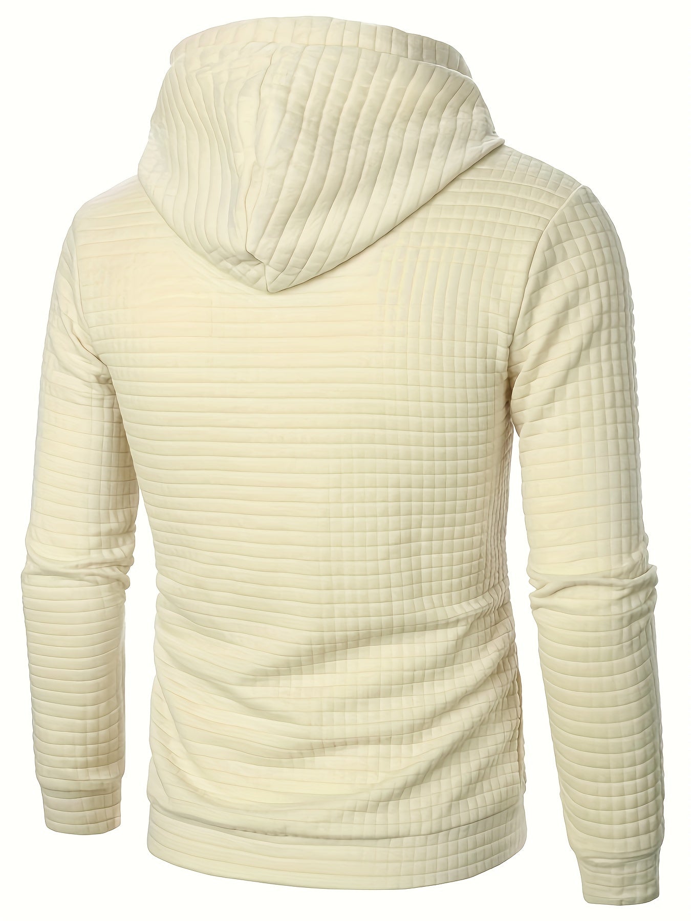 Comoda felpa con cappuccio a maniche lunghe con motivo waffle