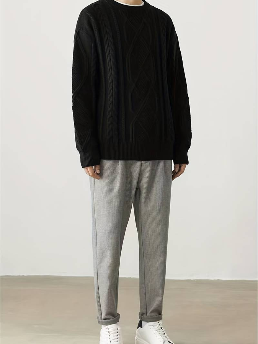 maglione lavorato a maglia foderato