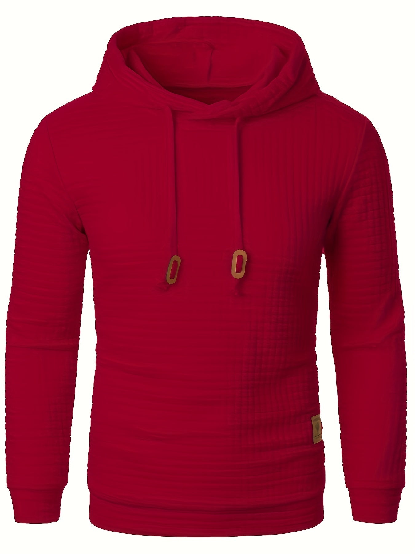 Comoda felpa con cappuccio a maniche lunghe con motivo waffle