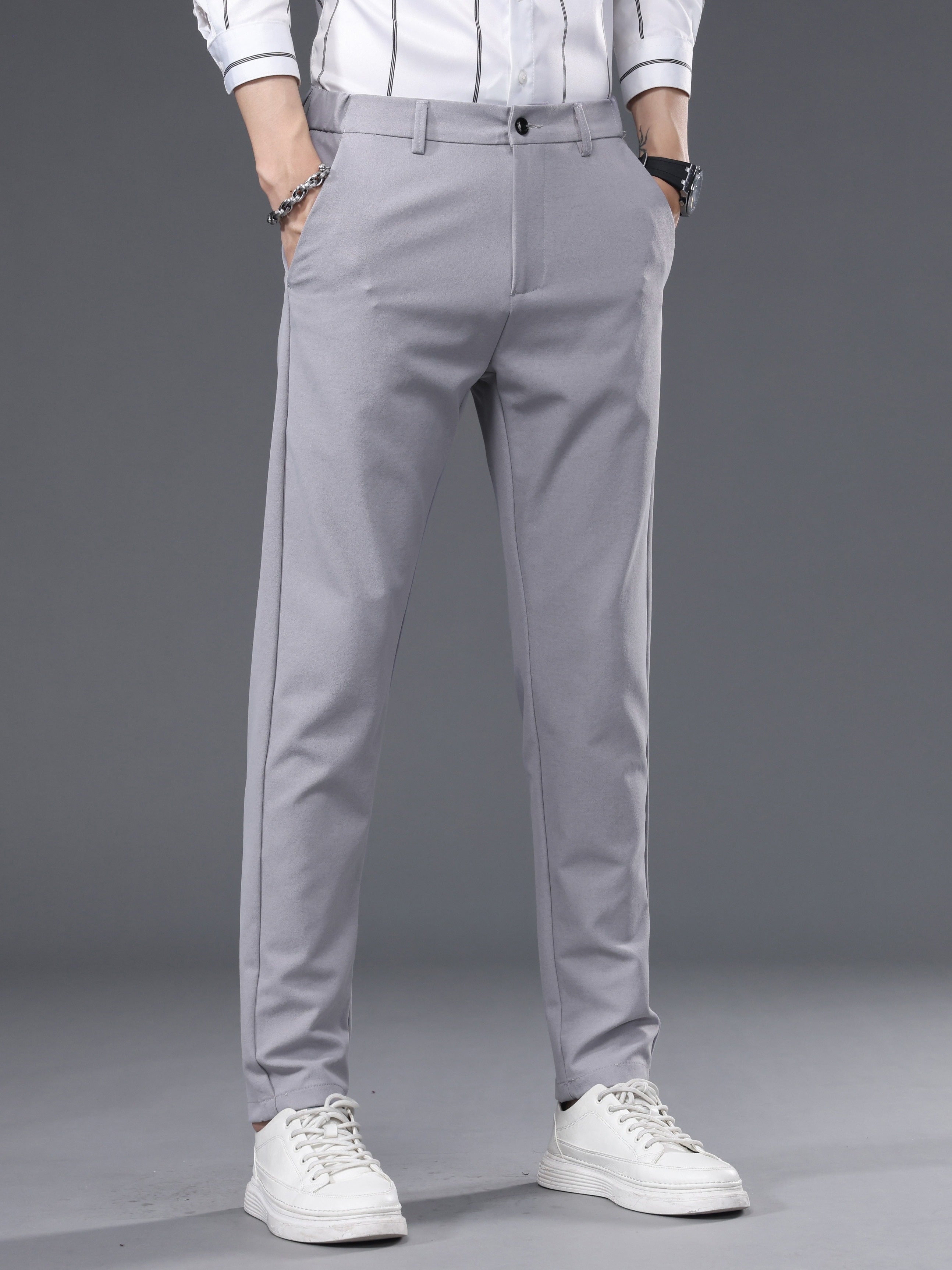 Pantaloni semiformali elasticizzati da uomo