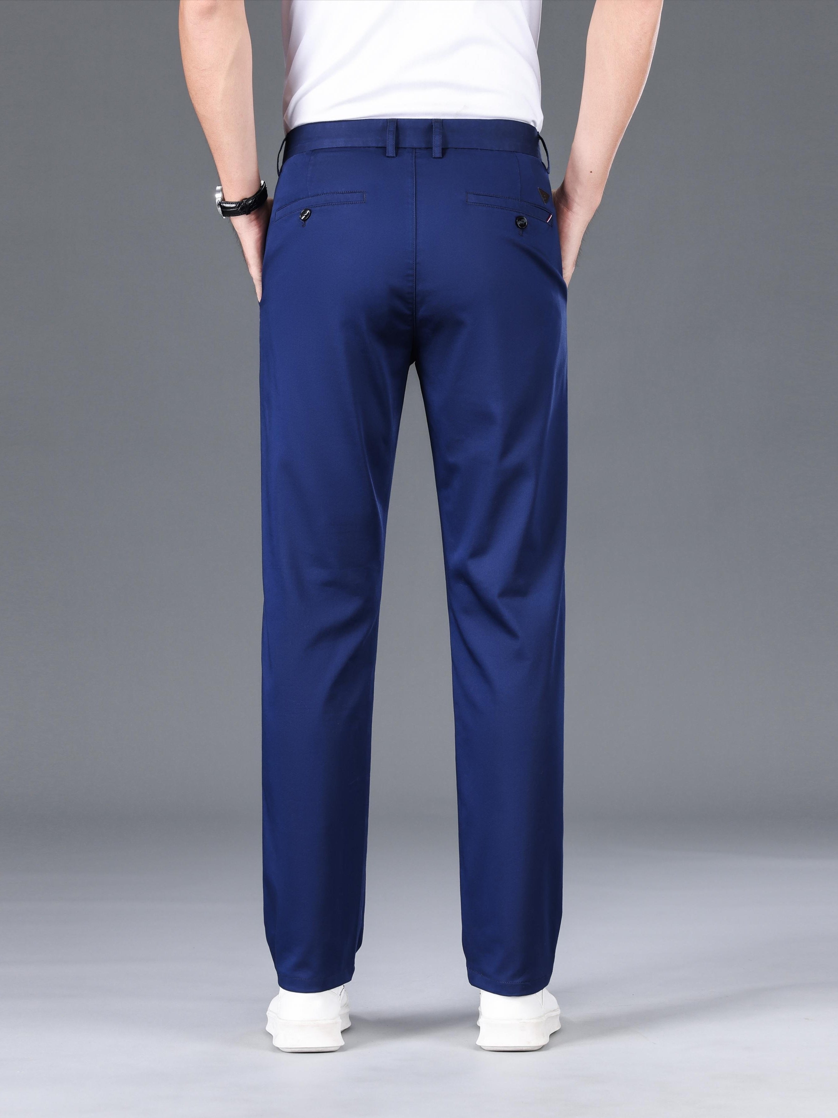 Pantaloni classici da uomo leggermente elasticizzati