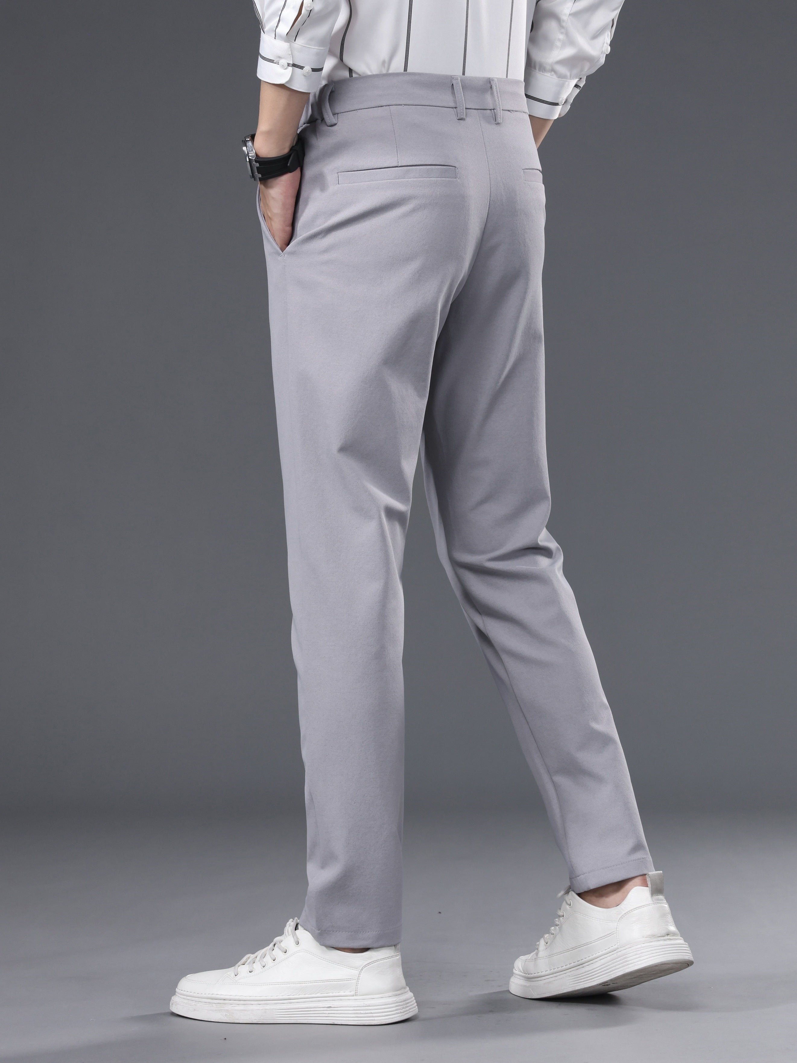 Pantaloni semiformali elasticizzati da uomo