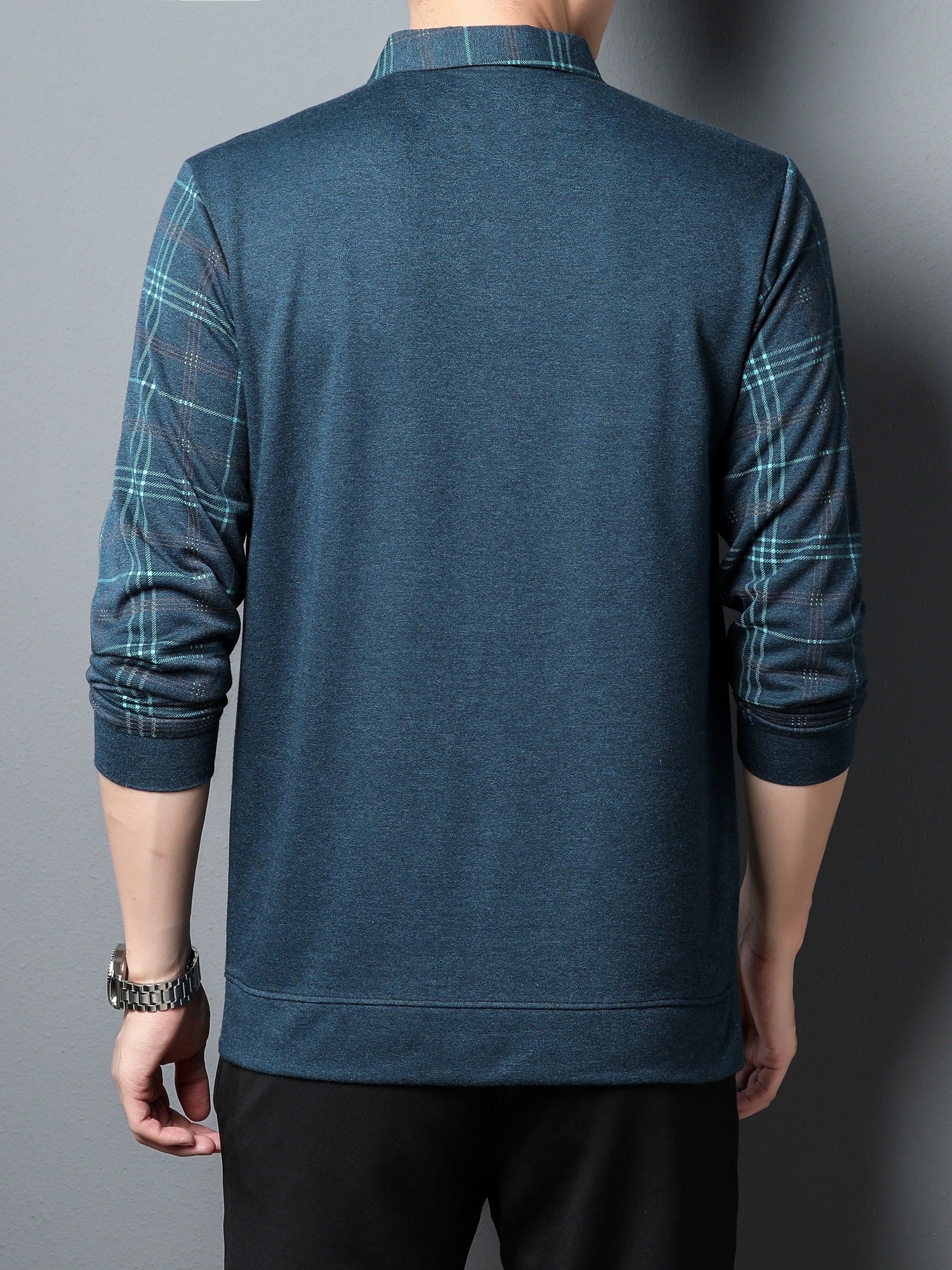 classico maglione blu senza maniche