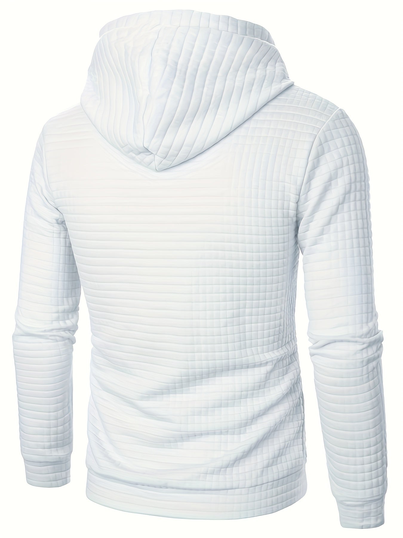 Comoda felpa con cappuccio a maniche lunghe con motivo waffle