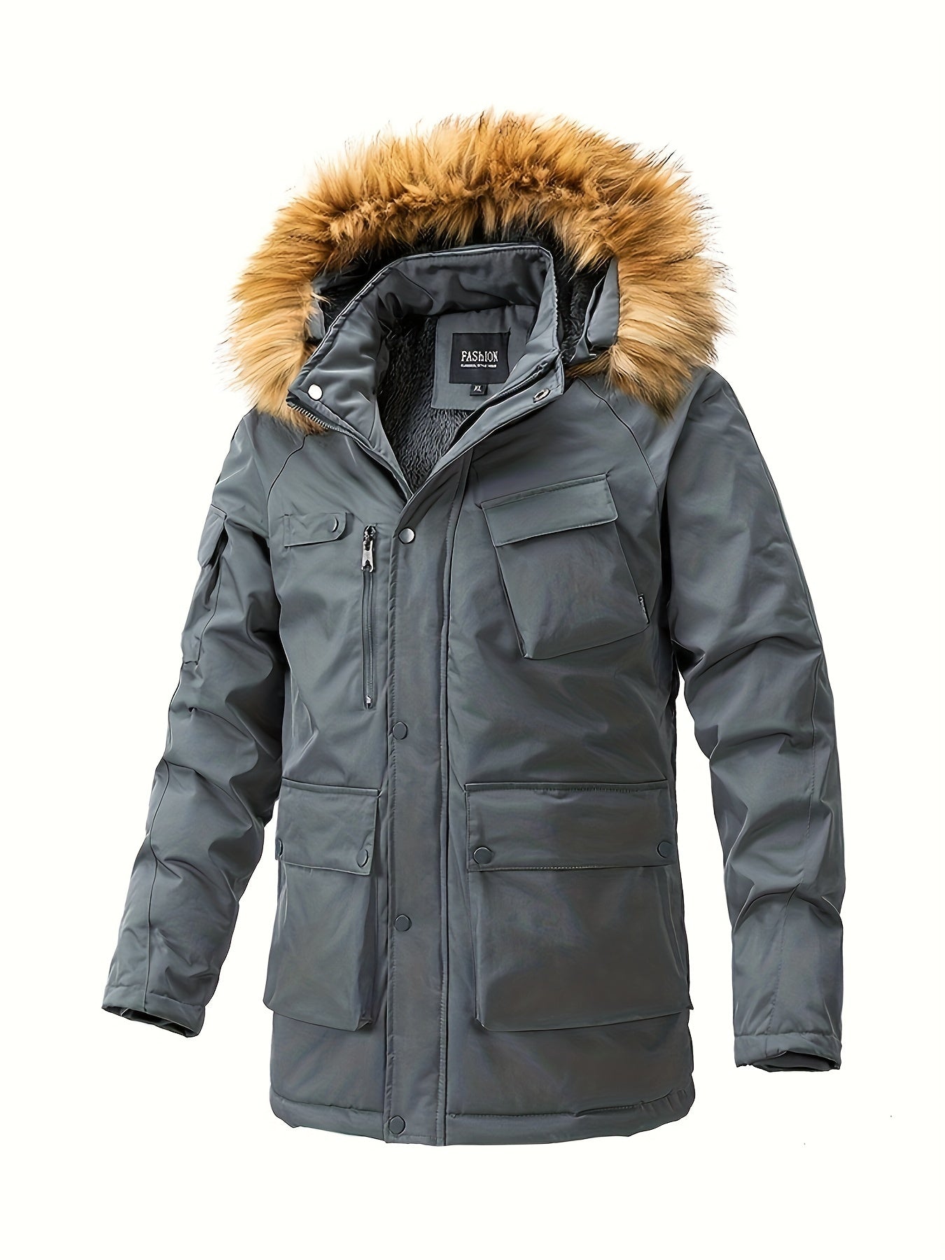Cappotto invernale in cotone con cappuccio