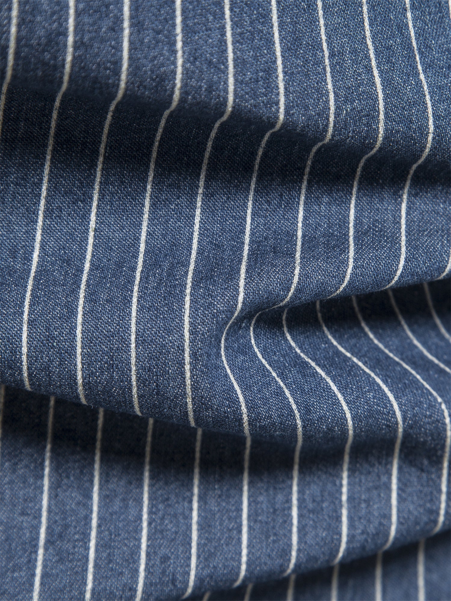 Camicia a righe in denim stretch