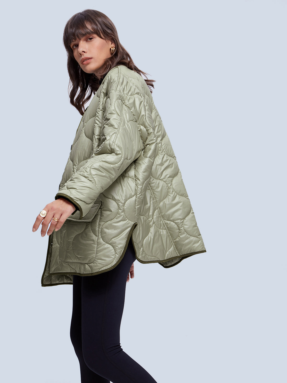Giacca imbottita verde da donna