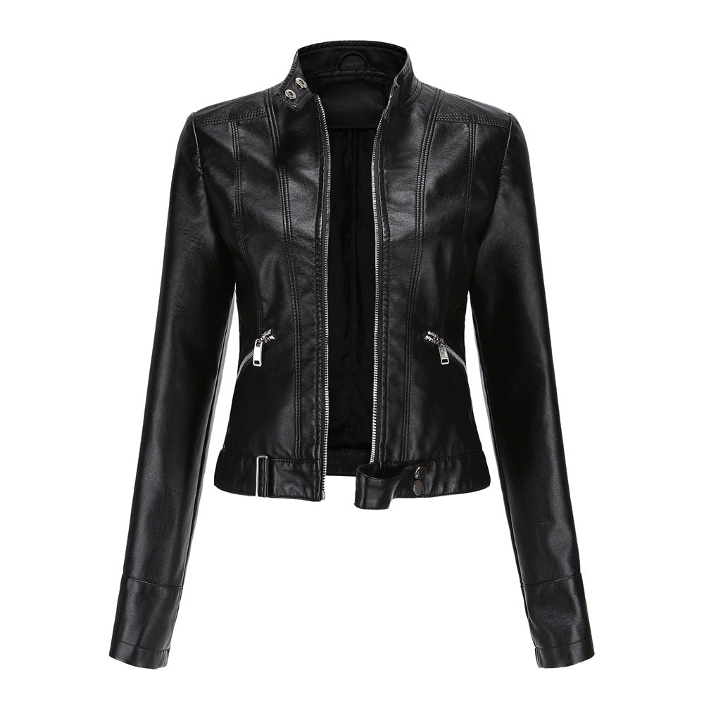 Elegante giacca in pelle da donna