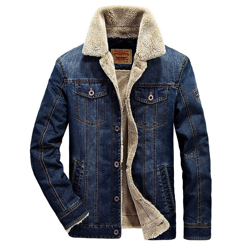 Giacca in denim di cotone da uomo