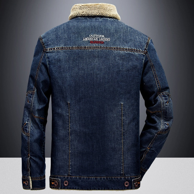 Giacca in denim di cotone da uomo