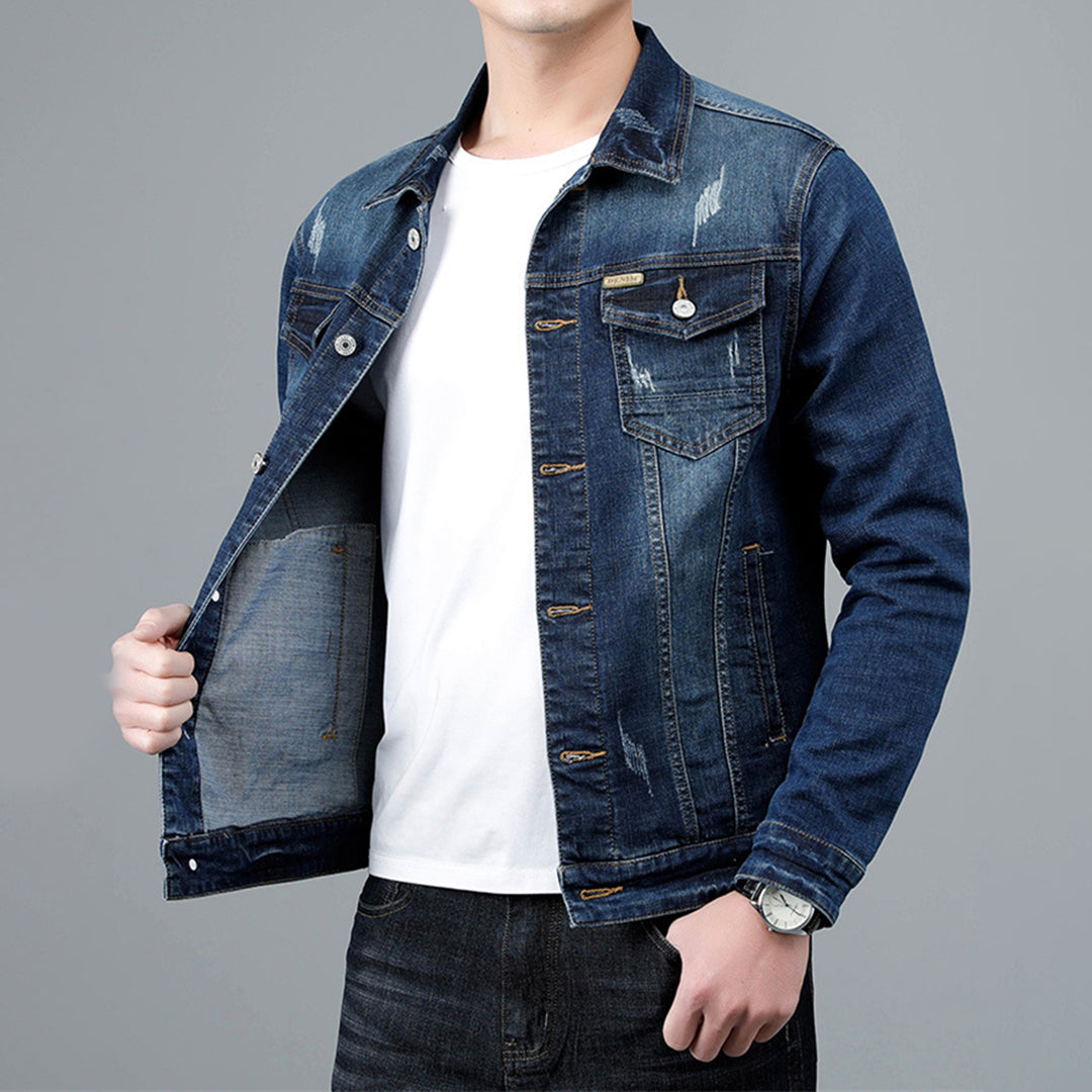 Giacca di jeans casual da uomo