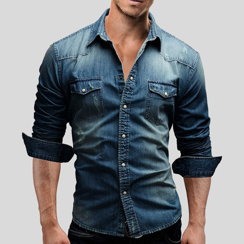 Camicia in denim da uomo