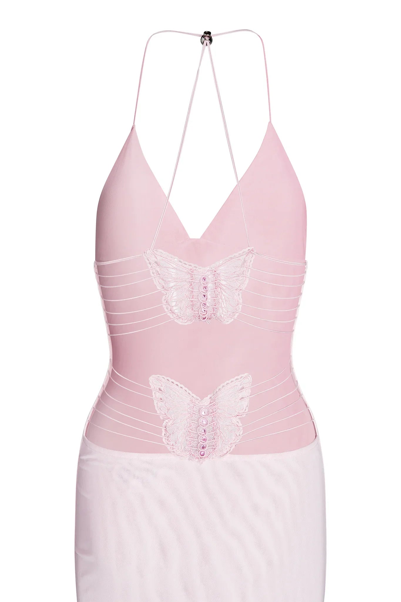 Vestito con farfalla sul retro