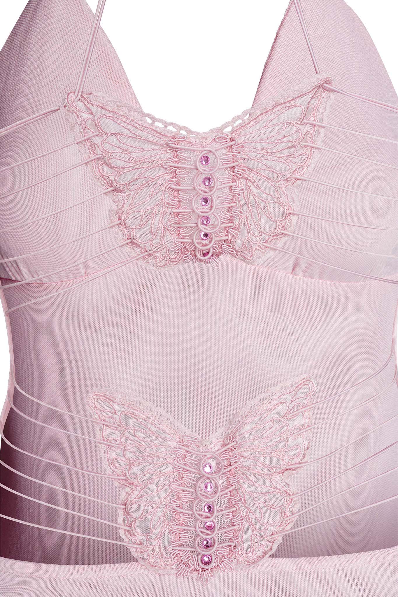 Vestito con farfalla sul retro