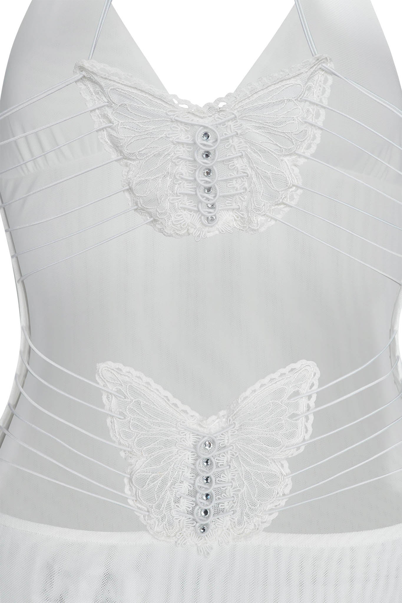 Vestito con farfalla sul retro